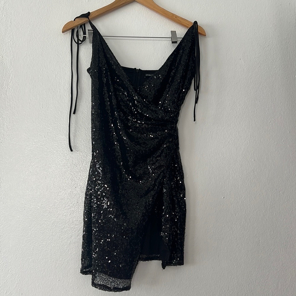 Sequin Short Black Dress Size Small
